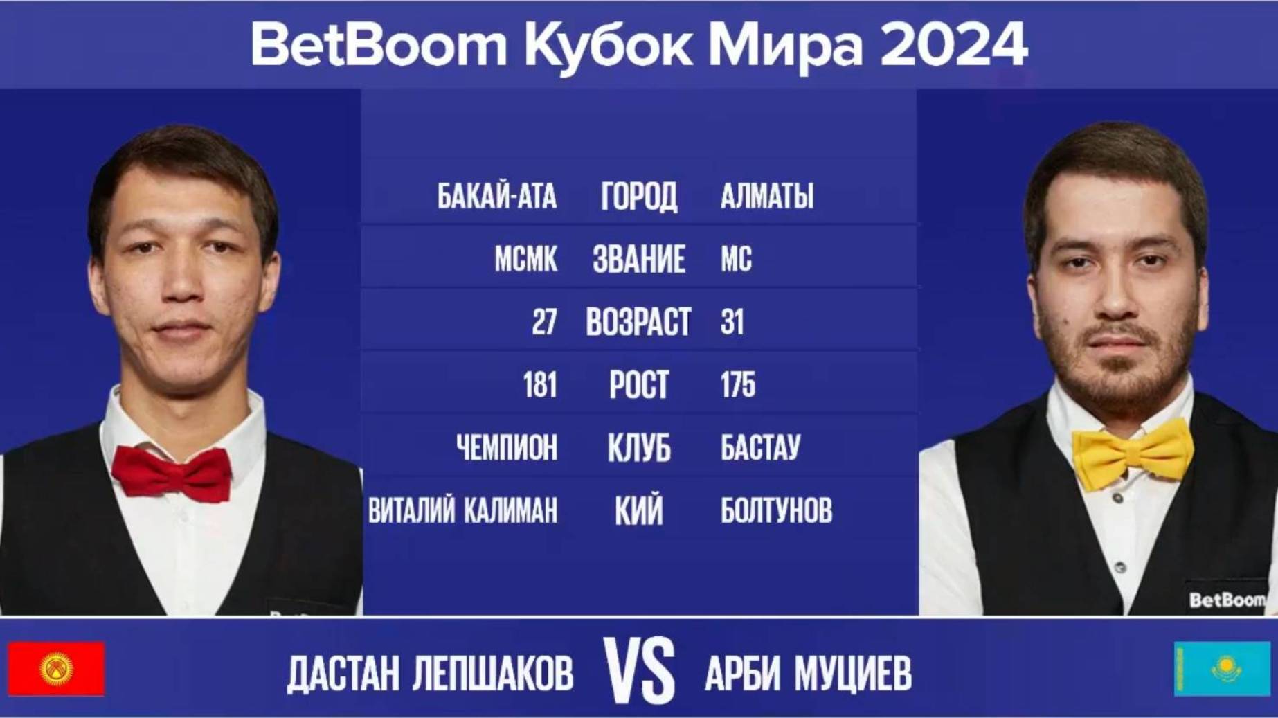 "BetBoom Кубок Мира 2024" Д. Лепшаков (KZG) - А. Муциев (KAZ). Св.пирамида с продолжением. 15.10.24 смотреть онлайн