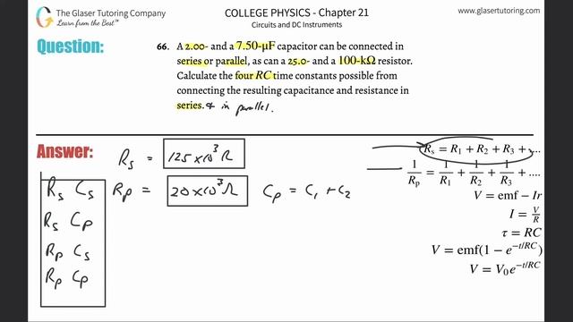 21.66 | A 2.00- and a 7.50-μF capacitor can be connected in series or parallel, as can a 25.0- and смотреть онлайн