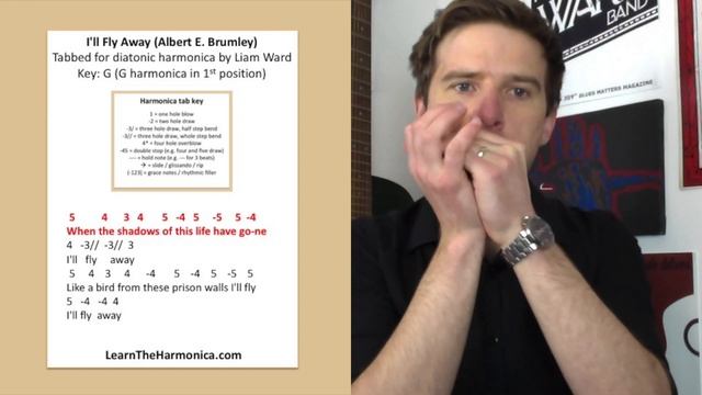 I'll Fly Away (spiritual/Gospel/hymn) for G harmonica смотреть онлайн