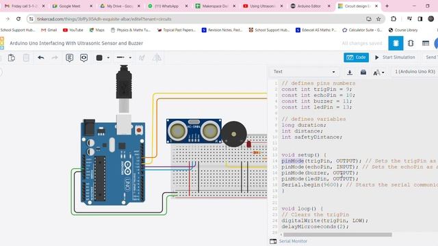 11.Interfacing Arduino Uno With Ultrsonic Sensor and Getting Output on Actuators Like Buzzer and LE смотреть онлайн