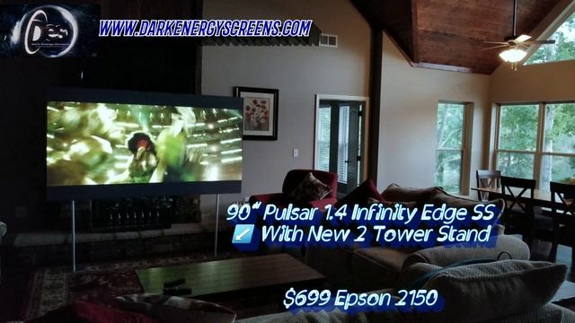 ALR Projector Screen- Pulsar 1.4 Infinity Edge SS w/2 Tower Stand смотреть онлайн