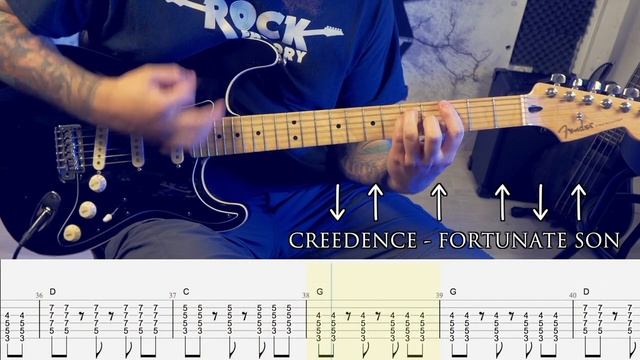 TAB CREEDENCE - Fortunate Son (гитарные табы) смотреть онлайн