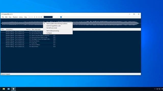 Foobar2000 Просмотр звуковой волны трека Waveform Minibar смотреть онлайн