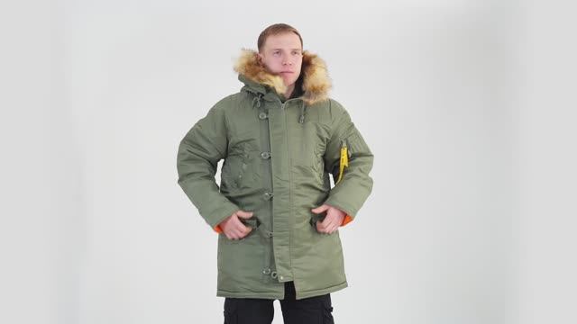 Куртка Military Style аляска N-3B sage green смотреть онлайн