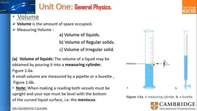 IGCSE Physics بالعربي Lec 1: Introduction To Physics & Measurements