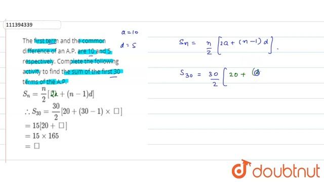 The first term and the common difference of an A.P. are 10 and 5 respectively. смотреть онлайн