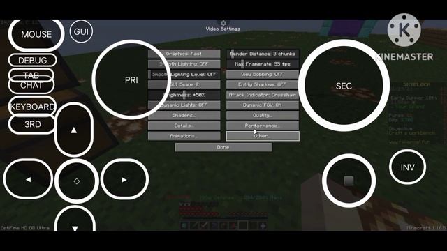 Playing POJAV LAUNCHER 1.16.5 WITH SHADERS NO LAG #pojav #pojavlauncher