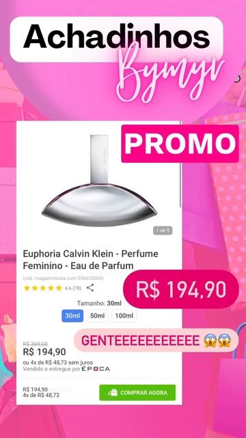 Euphoria Calvin Klein - Perfume Feminino - Eau de Parfum @achadinhosbymyr смотреть онлайн
