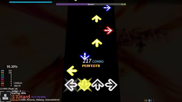 Stepmania - Quasar (Galaxy Mix) by Outphase 96.14% смотреть онлайн