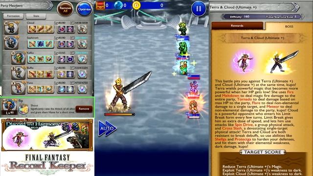 Final Fantasy Record Keeper Discord and Harmony (Cosmos) [EVENT] (Ultimate +) Terra & Cloud смотреть онлайн