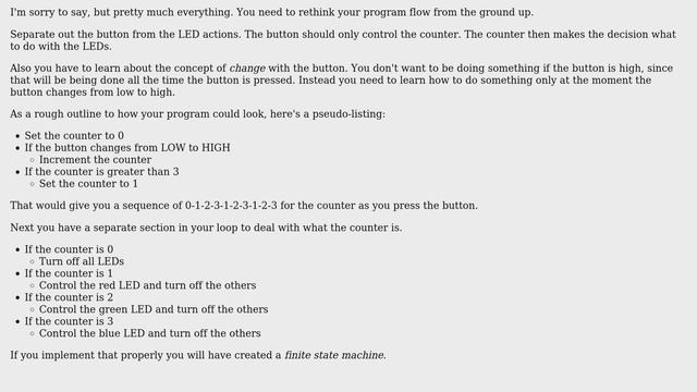 Arduino: RGB LEd and a push button in TinkerCAD (2 Solutions!!) смотреть онлайн