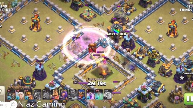 🔥COC🔥 TH14 MAX🔥. SUPER WIZARD AND SUPER Archer🔥. 48% 🔥 only Blimp use🔥🔥2023 best attack 🔥 смотреть онлайн