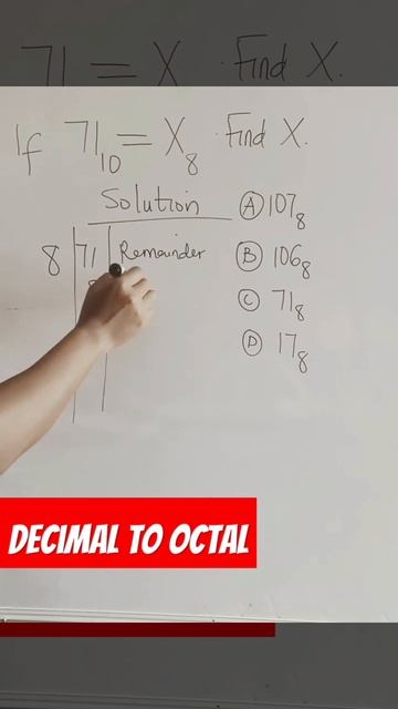 conversion of Decimal to Octal Number Base System #Number System, #Decimal To Octal смотреть онлайн