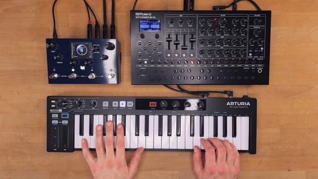 Meris Mercury X Sound Demo (no Talking) With Roland SH-4d Synth