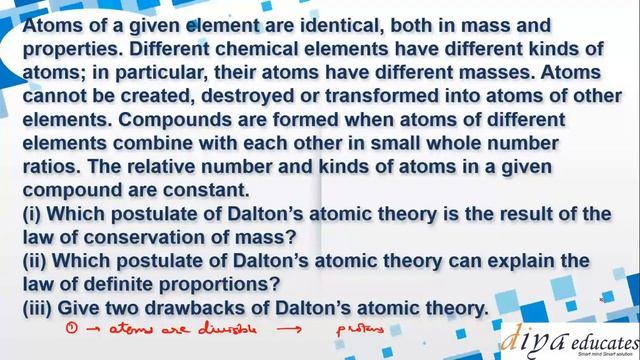 Atoms and Molecules Class 9 - Question Bank Chapter 3 Part 1 - Explain in hinglish by Kajal Ma'am смотреть онлайн