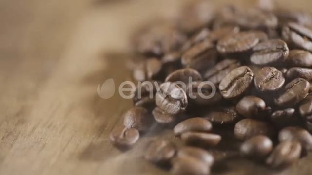 Fried Coffee Beans, Delicious Aroma, Covered with Smoke, Roasted Grain Cafe Flavor Taste Hot Fresh смотреть онлайн