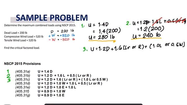 Principles of Steel Design - Chapter 1 Introduction and Design Load Combinations Problem 2 Part I смотреть онлайн