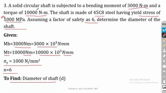 Shaft subjected to both bending and torsion | Design of Shaft | Design of Machine Elements смотреть онлайн