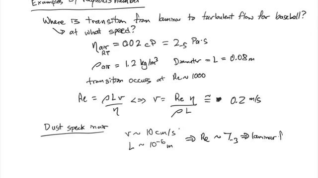 Fluids class 2, section C: examples with Reynolds number смотреть онлайн