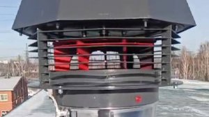 Дымосос на сэндвич трубу. Новосибирск пробный запуск