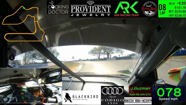 Audi R8 GT3 Evo hot lap around Sebring during race one of @internationalgt7639 lap time 2:02.5 смотреть онлайн