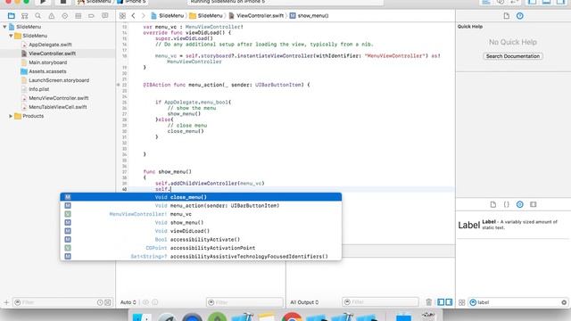 Slide menu in swift3 смотреть онлайн