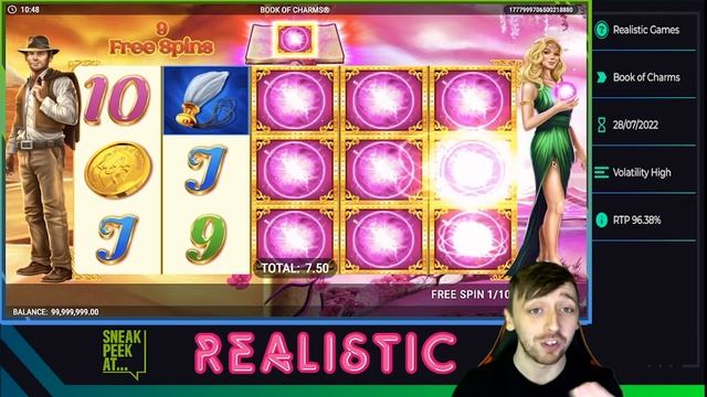 Sneak Peek At: Book of Charms Slot By Realistic Games смотреть онлайн