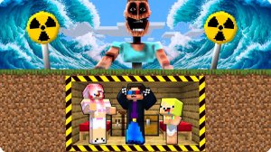 🌊 МЫ ПОСТРОИЛИ БУНКЕР ПРОТИВ ЦУНАМИ ИЗ МИМИКА В МАЙНКРАФТ! ШЕДИ ЛЕСКА И НУБИК MINECRAFT