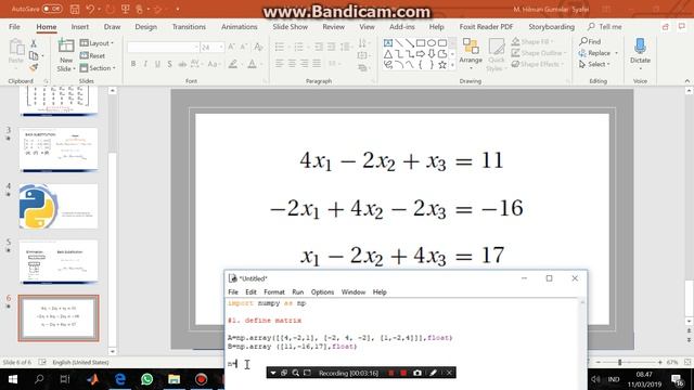 03. Python Lesson: Eliminasi gauss part 3 смотреть онлайн