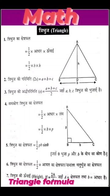 math formula #reels triangle most important rules #sorts #mathematics 💯 смотреть онлайн
