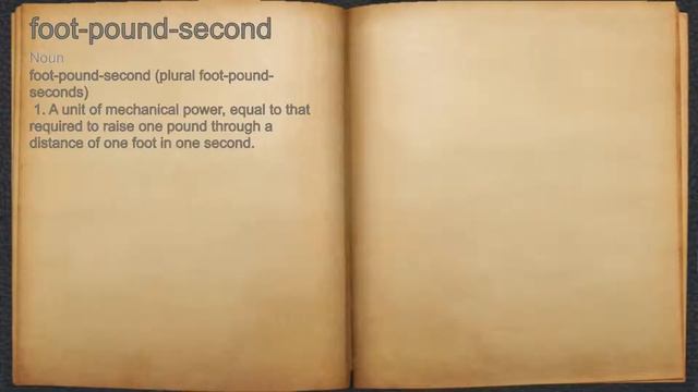 What does foot-pound-second mean? смотреть онлайн