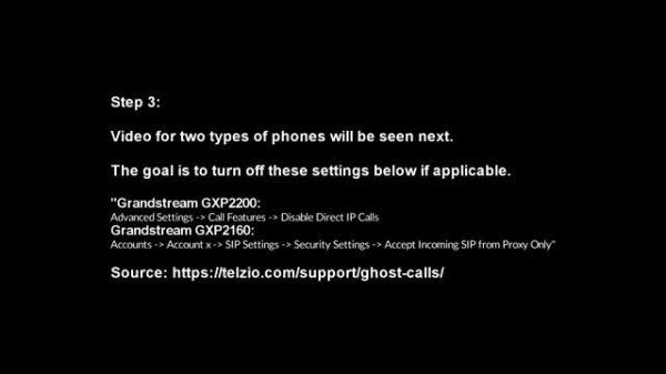 A fix for Ghost Calls(Random Calls) on Grandstream