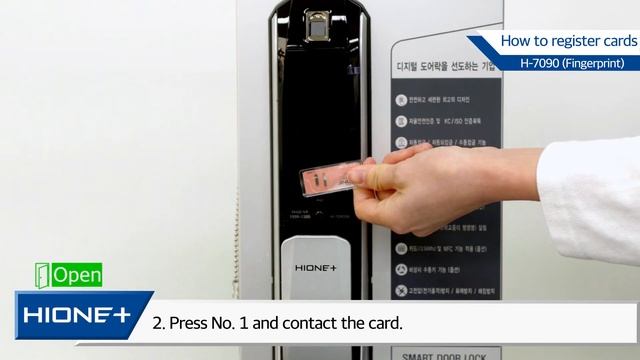 Hione Plus Smart Digital Door Lock : How to register card keys for fingerprint type doorlock смотреть онлайн