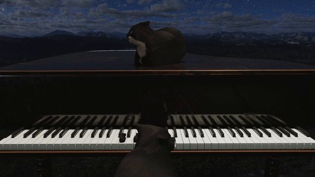 Maxwell The Cat Plays The Piano 1hour
