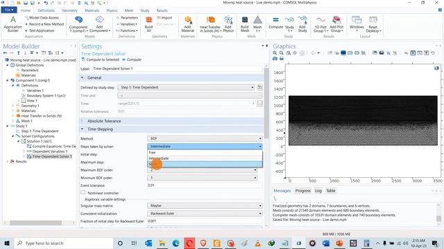 How to model a moving laser heat source in COMSOL Multiphysics | Lasers, Heat transfer - Part 3 смотреть онлайн