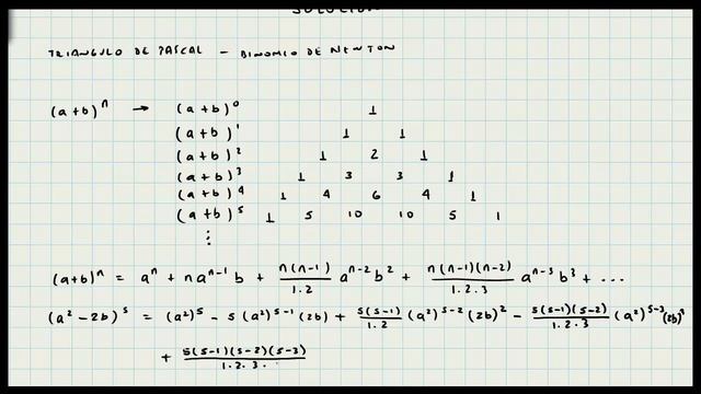 Ejercicio Triangulo de Pascal - Binomio de Newton - Mi Profesor de Matematicas - Video 062 смотреть онлайн