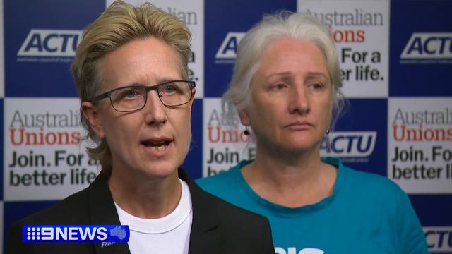 Unions push for major pay rise for women dominated industries | 9 News Australia смотреть онлайн