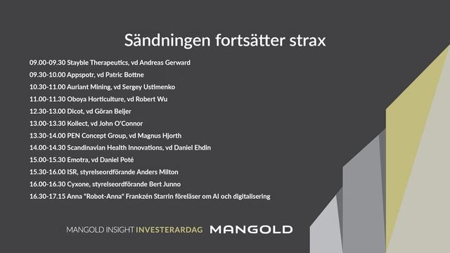 Mangold Insight Investerardag 2020-03-05: Stayble, Appspotr, Auriant Mining & Oboya смотреть онлайн