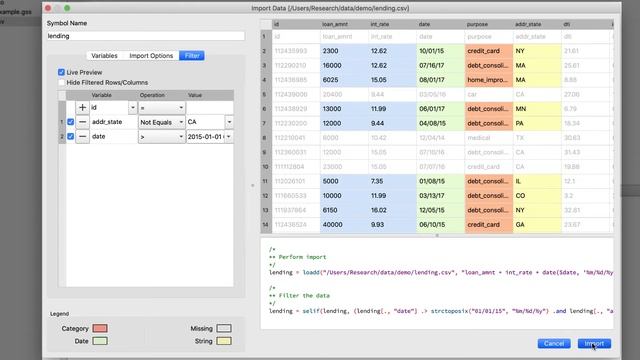 Quick and Easy Interactive Data Cleaning Example [GAUSS] смотреть онлайн