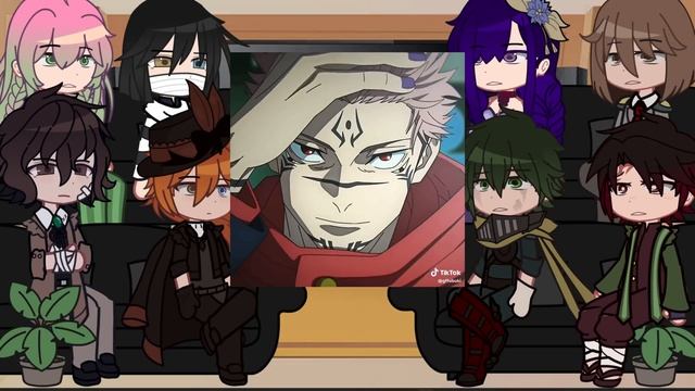 Fandoms react to sukuna - jjk, mha, genshin impact, kny and bsd react | Gacha React | Part 1? | смотреть онлайн