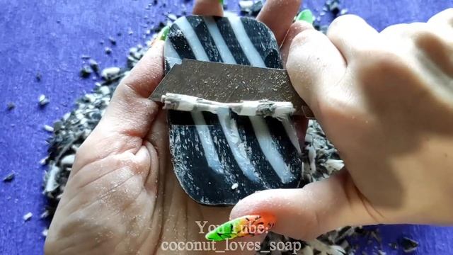 DURU Black & Green cubes soap cutting ASMR / АСМР Резка чёрный и зелёный ДУРУ мыло и кубики смотреть онлайн