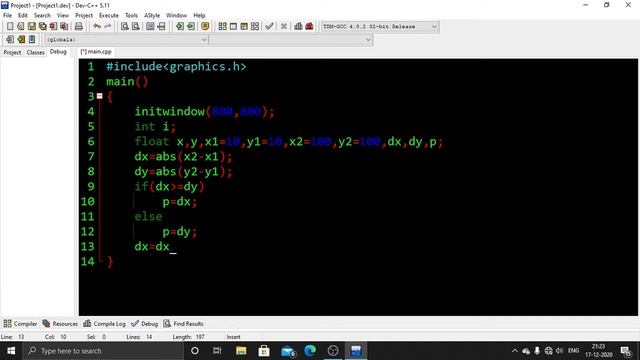 DDA Line Drawing Program in Dev C++ смотреть онлайн