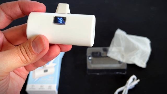 Portable Charger for iPhone Type-C Cable, 20W PD Fast Charging 6000mAh Small Power Bank LCD Display смотреть онлайн