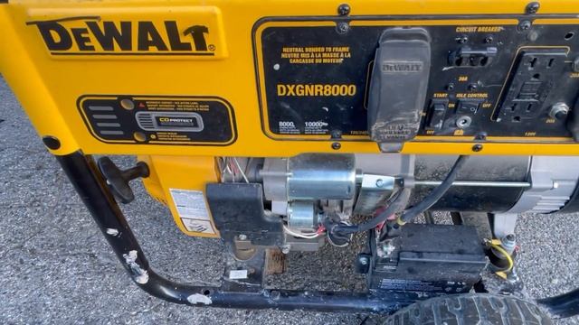 Dewalt GXDNR 8000 watt generator quick demo смотреть онлайн