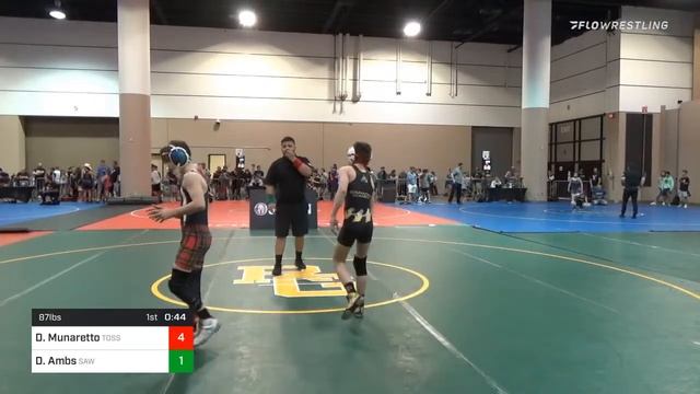 87 Lbs Quarterfinal - Domenic Munaretto, Toss Em Up Wrestling Academy Vs Darius Ambs, Simmons Acad смотреть онлайн