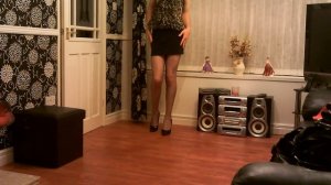 Crossdresser in Mini Skirt and Black High Heels 01/07/2014