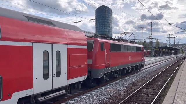 111 125 DB S-Bahn Ersatzverkehr Stuttgart Vaihingen Hauptbahnhof Panoramabahn Doppelstockwagen rot смотреть онлайн
