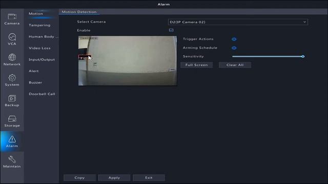 unv nvr - activate motion detection alarm смотреть онлайн