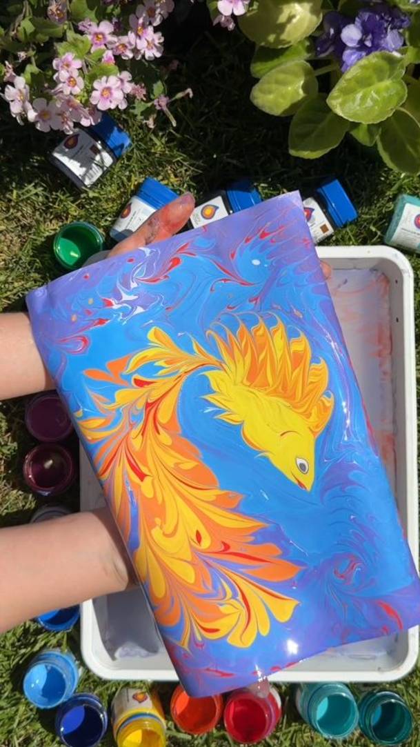 Золотая рыбка. Эбру шоу
Техника рисования на воде, эбру смотреть онлайн