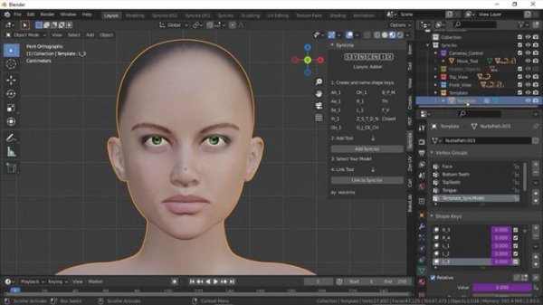 Blender Addon for Facial Animation l Syncnix addon